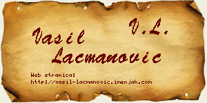 Vasil Lacmanović vizit kartica